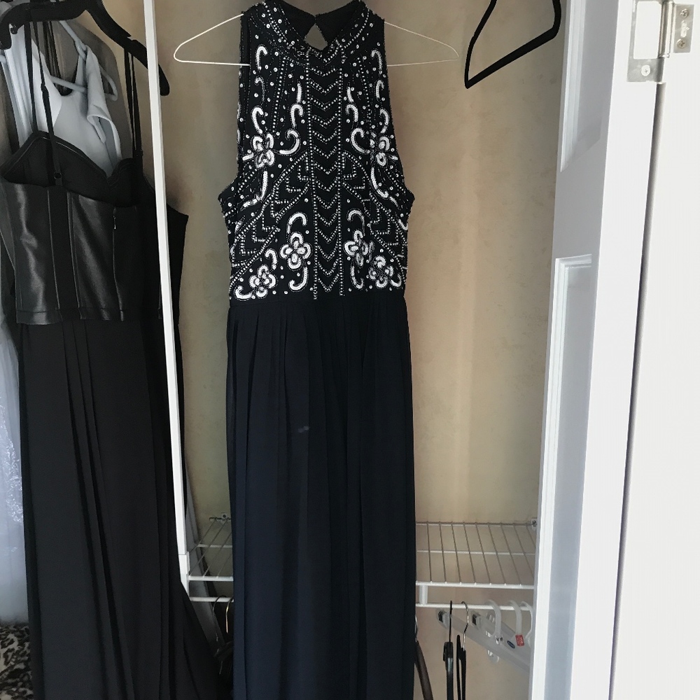 Lace and Beads Beaded Maxi Dress